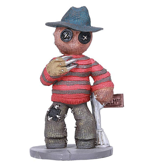 Pinheads Voodoo Style Button Eyes Freddy Waiting On The Kids From Elm Street Krueger Mini Resin Statue