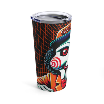 Game Night Billy Wearing A Hat The Puppet Lets Play A Game Horror Fun Tumbler 20oz