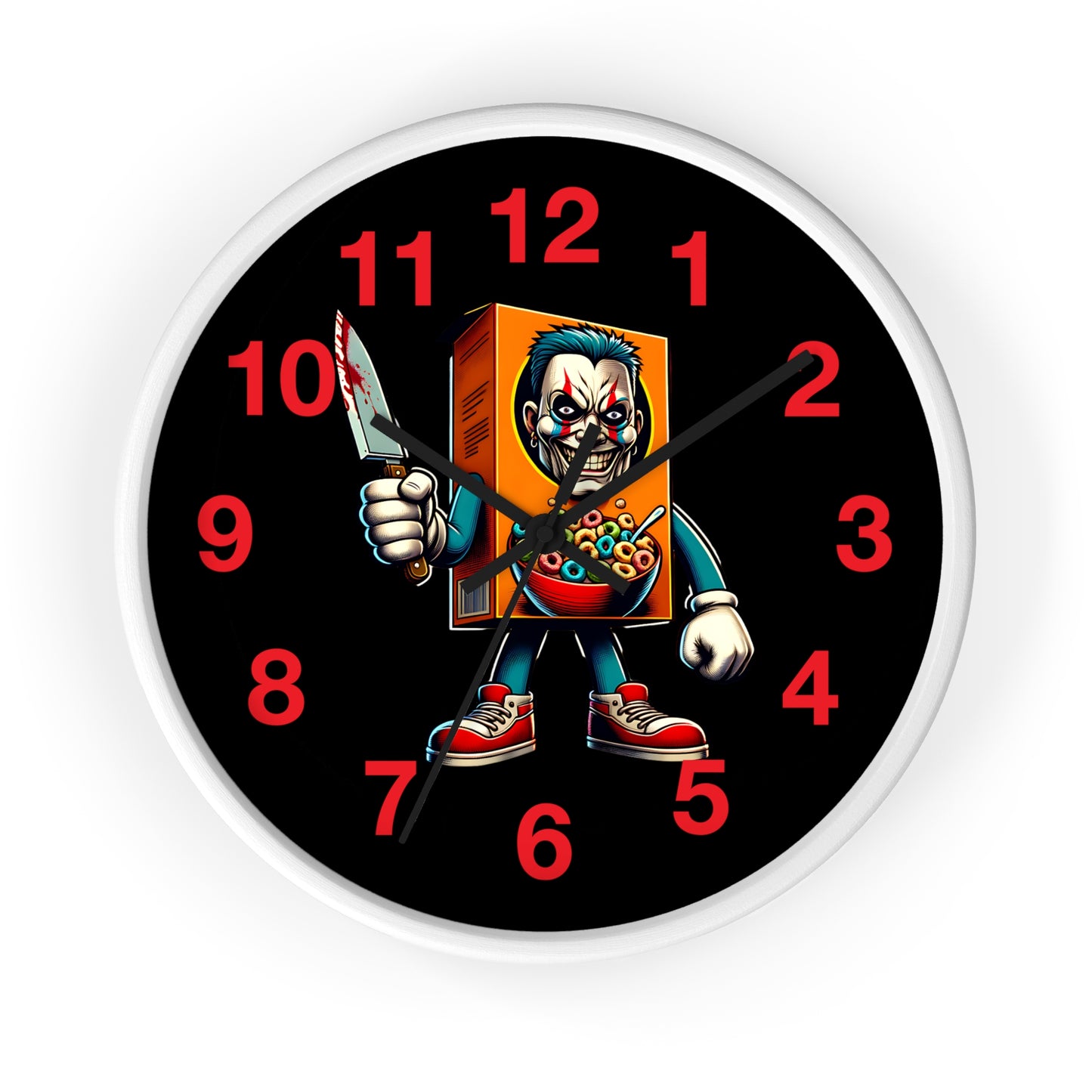 Funny Horror Wall Clock - Cereal Killer, Outside the Box Design