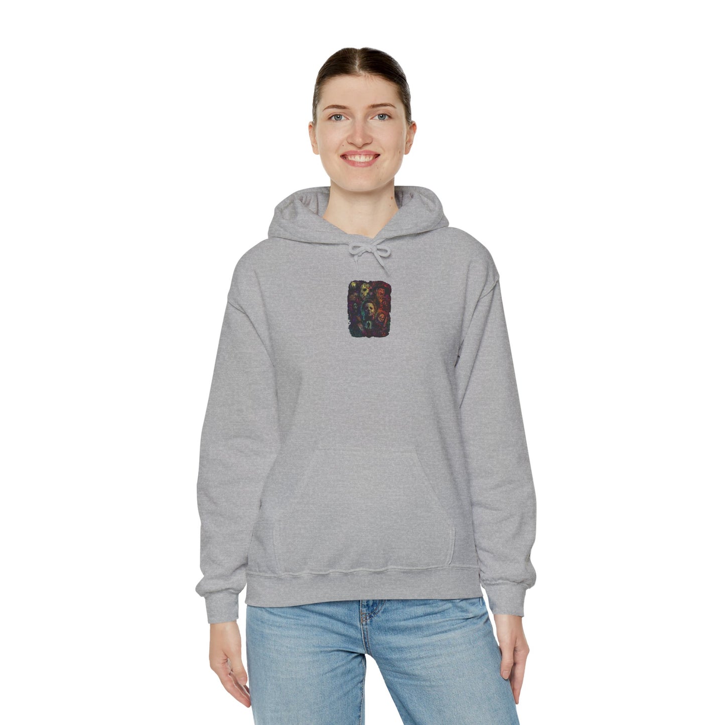 Horror Icons Hoodie — Vintage Slasher Collage Sweatshirt