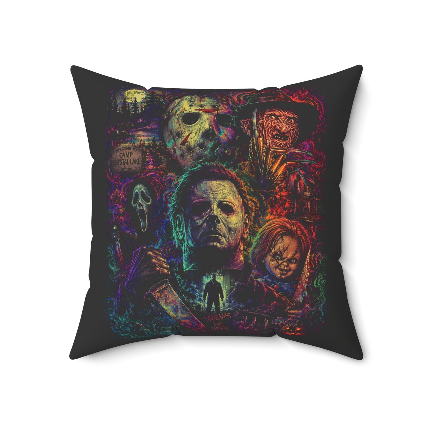 Horror Icons Decorative Pillow - Throw Pillow