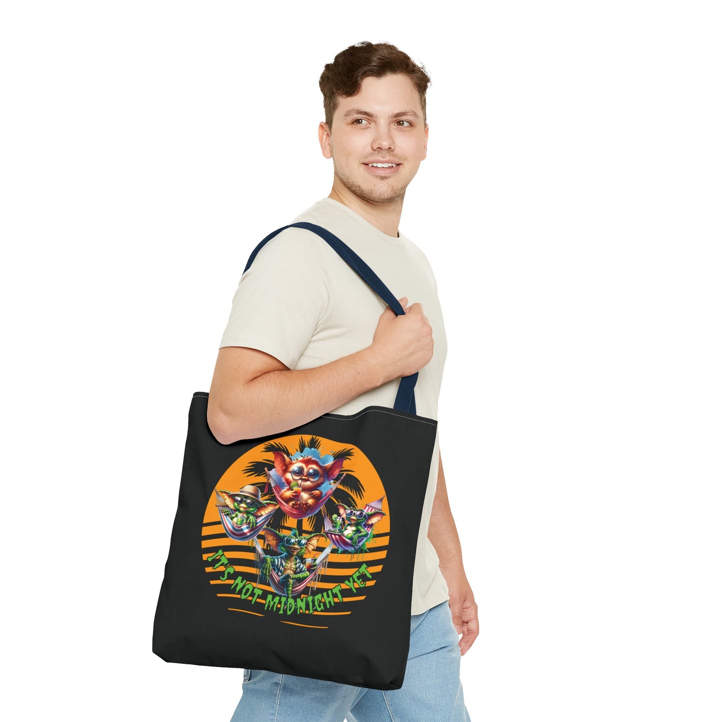 Summerween It's Not Midnight Yet Shoulder Tote Bag (AOP) 3 Sizes