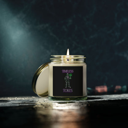 Scented Candle - Timeless Tokes Skeleton 420 Design (4oz, 9oz)
