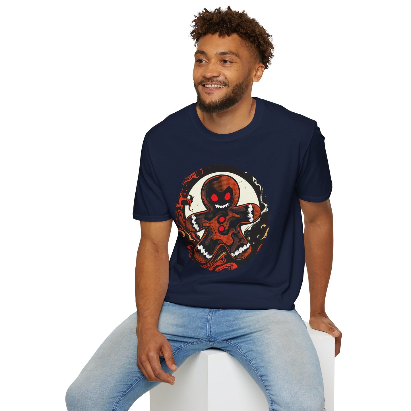 Evil Gingerbread T-Shirt – Spooky Holiday Horror Cookie Design