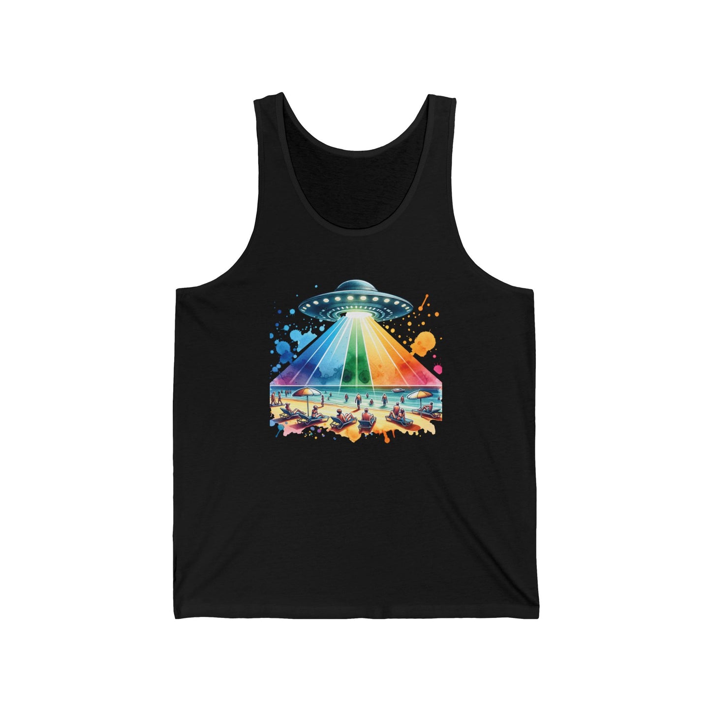 Summerween UFO Beach Day Unisex Jersey Tank Top
