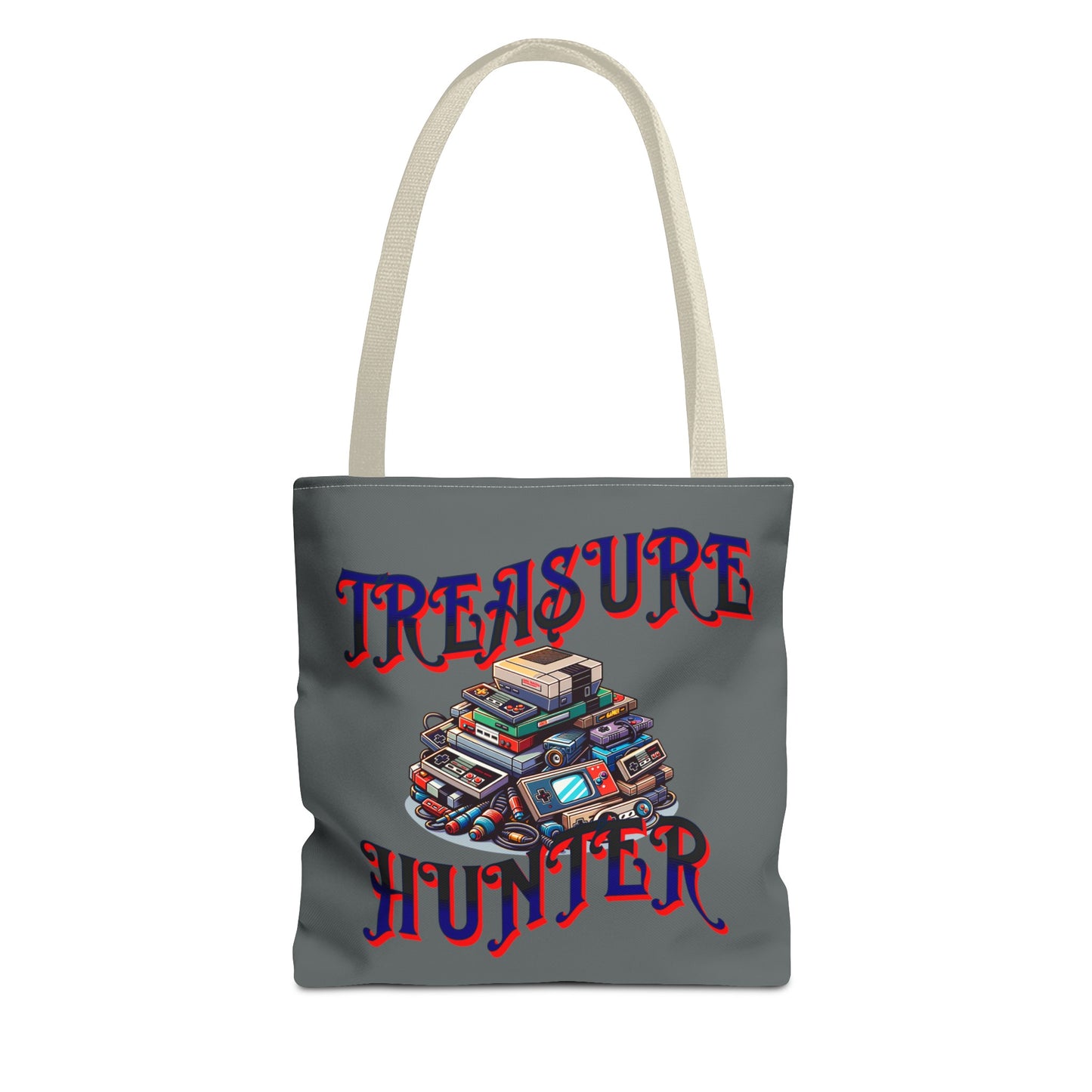 Treasure Hunter Retro Video Gamer Tote Bag (AOP) Collectors Vintage Games and Gaming