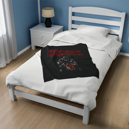 The Collector Inspired Wanna See My Collection? Horror Halloween Collecting Fun Velveteen Plush Throw Blanket