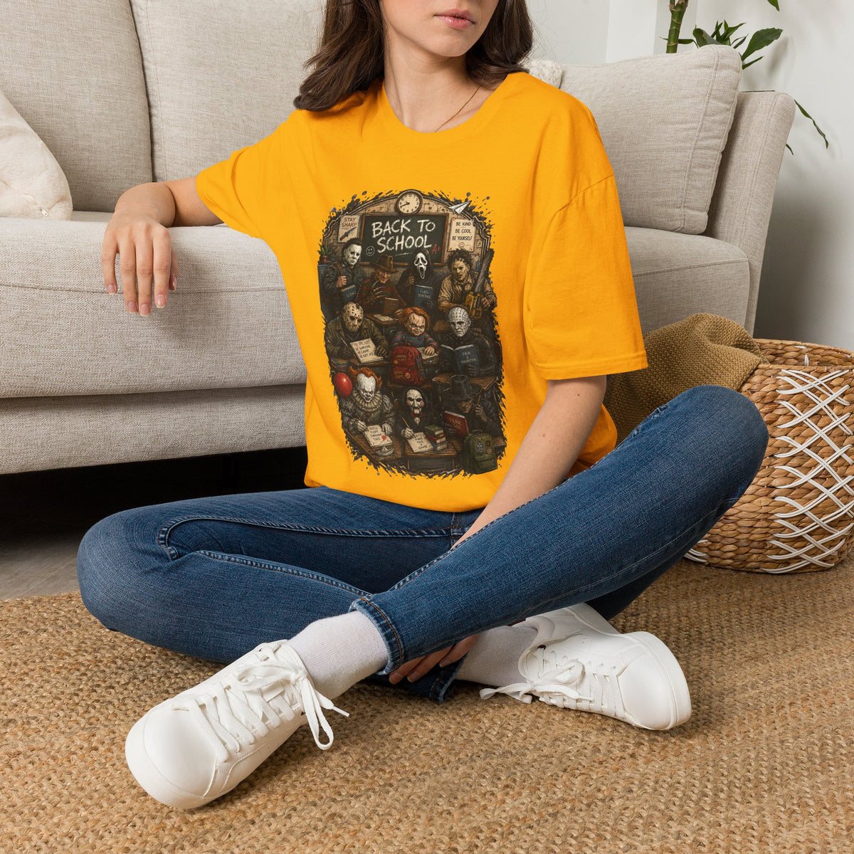 "Back to School" Horror Movie Character Class Portrait - T Shirt