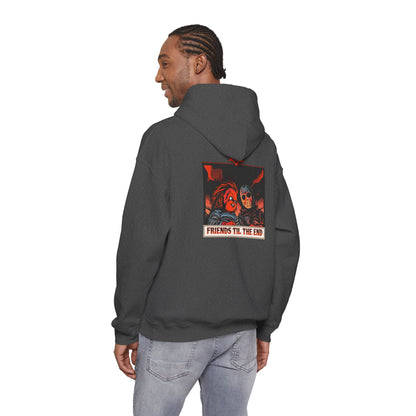 Hoodie - Friends Til The End Horror Movie Icon Friends Graphic Hoodie