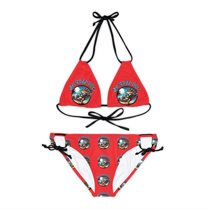 Summerween Who Spiked This? Strappy Bikini Set (AOP) Swimsuit