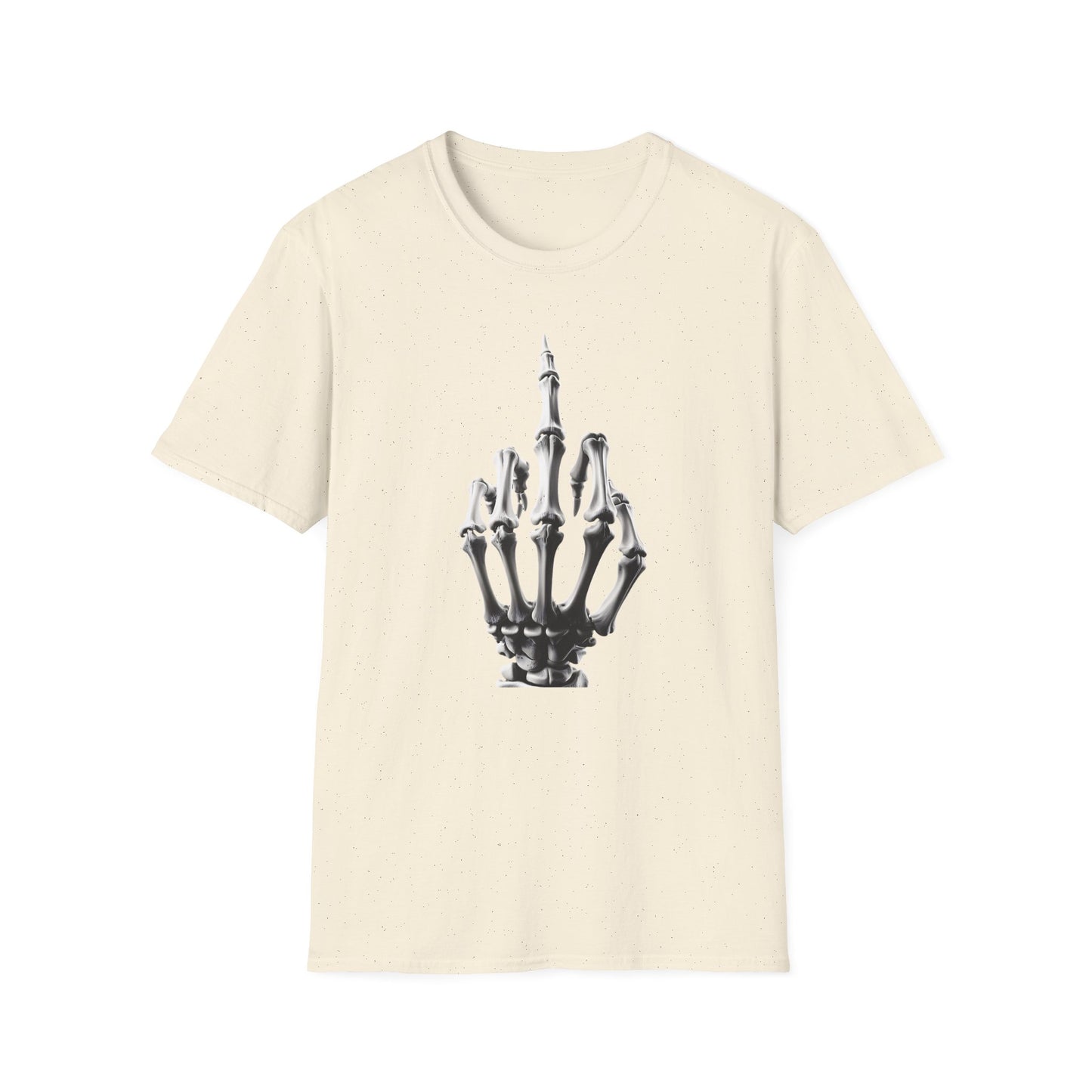 Skeleton Middle Finger T-Shirt — Edgy Gothic Graphic Tee