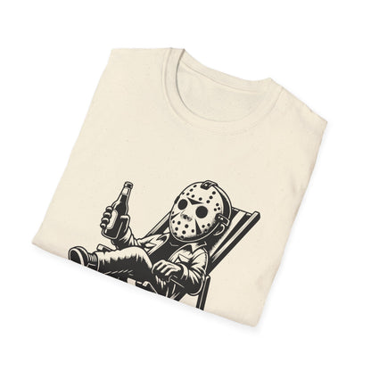 Jason Relaxing Graphic Tee — Funny Horror Movie T-Shirt