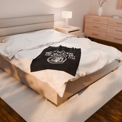 In My Defense The Moon Was Full Dancing Skeletons Gothic Fun Velveteen Plush Throw Blanket