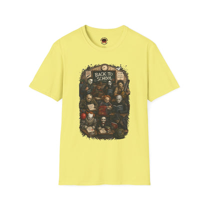 "Back to School" Horror Movie Character Class Portrait - T Shirt