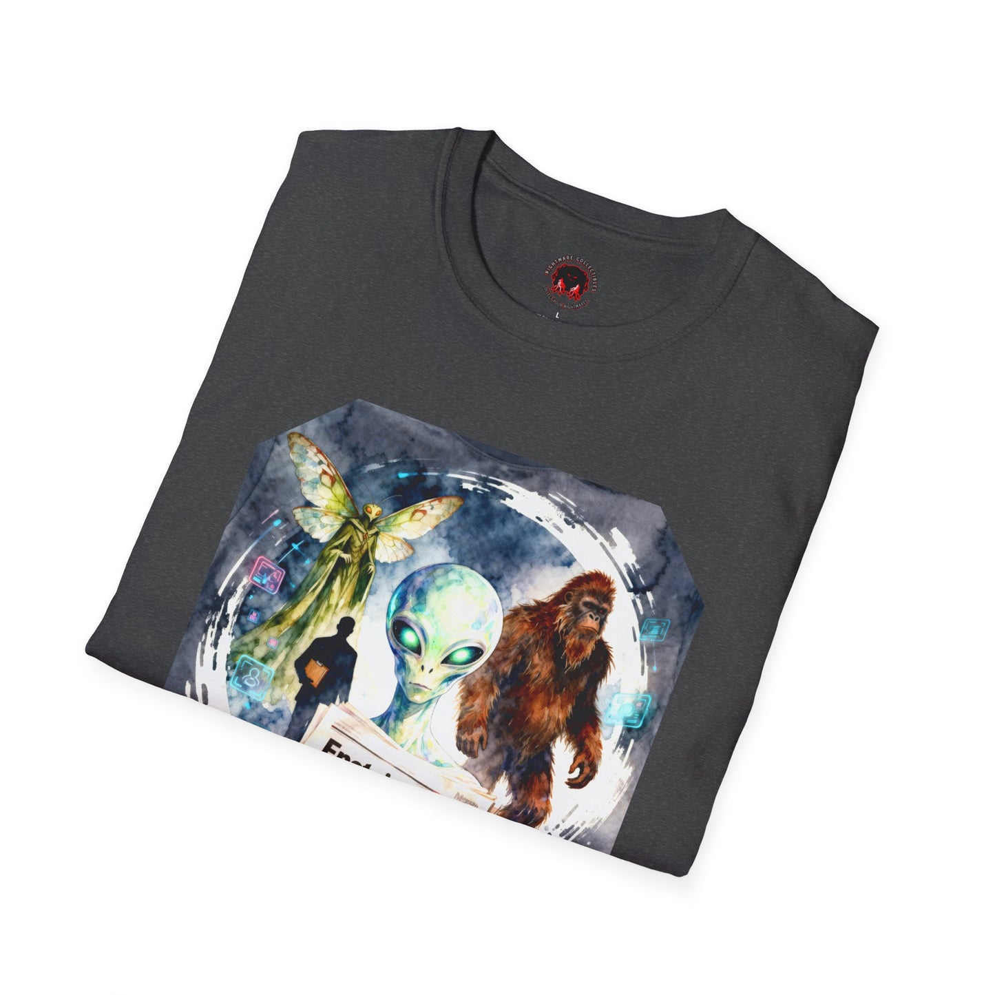 Alien Files Graphic T-Shirt — UFO, Bigfoot & Cryptid Art Tee
