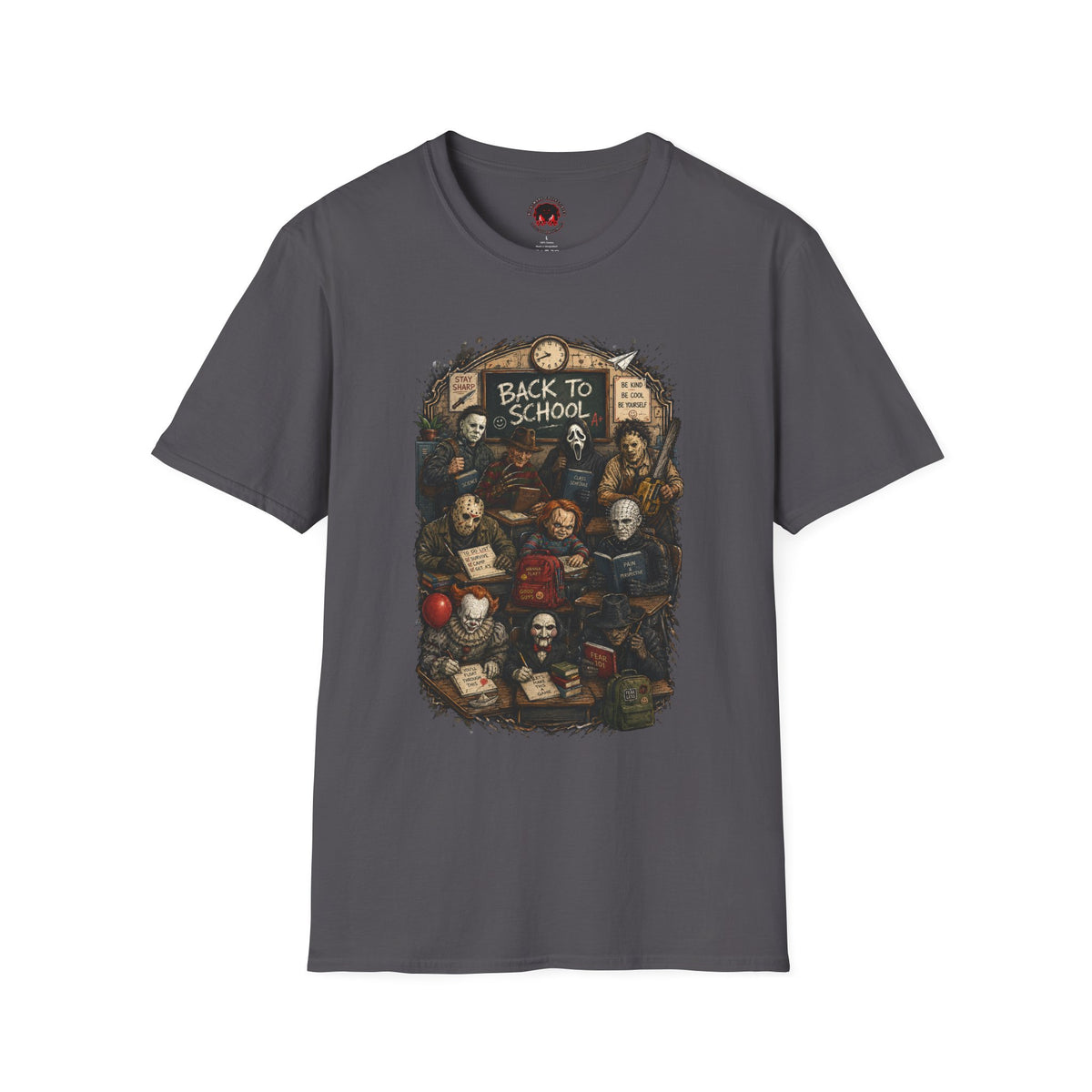 "Back to School" Horror Movie Character Class Portrait - T Shirt