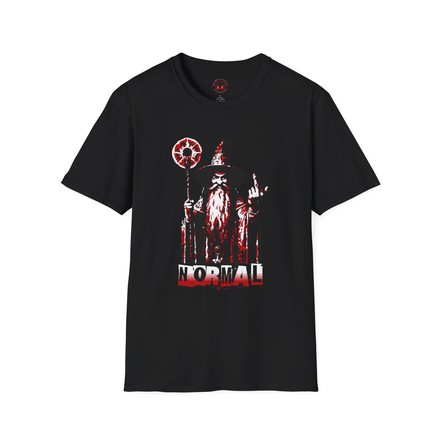Unisex Soft Style T-Shirt - F*ck Normal Middle Finger Wizard Design