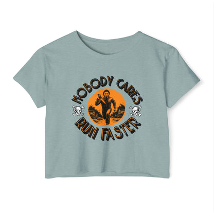 Nobody Cares Run Faster Women's Festival Crop Top