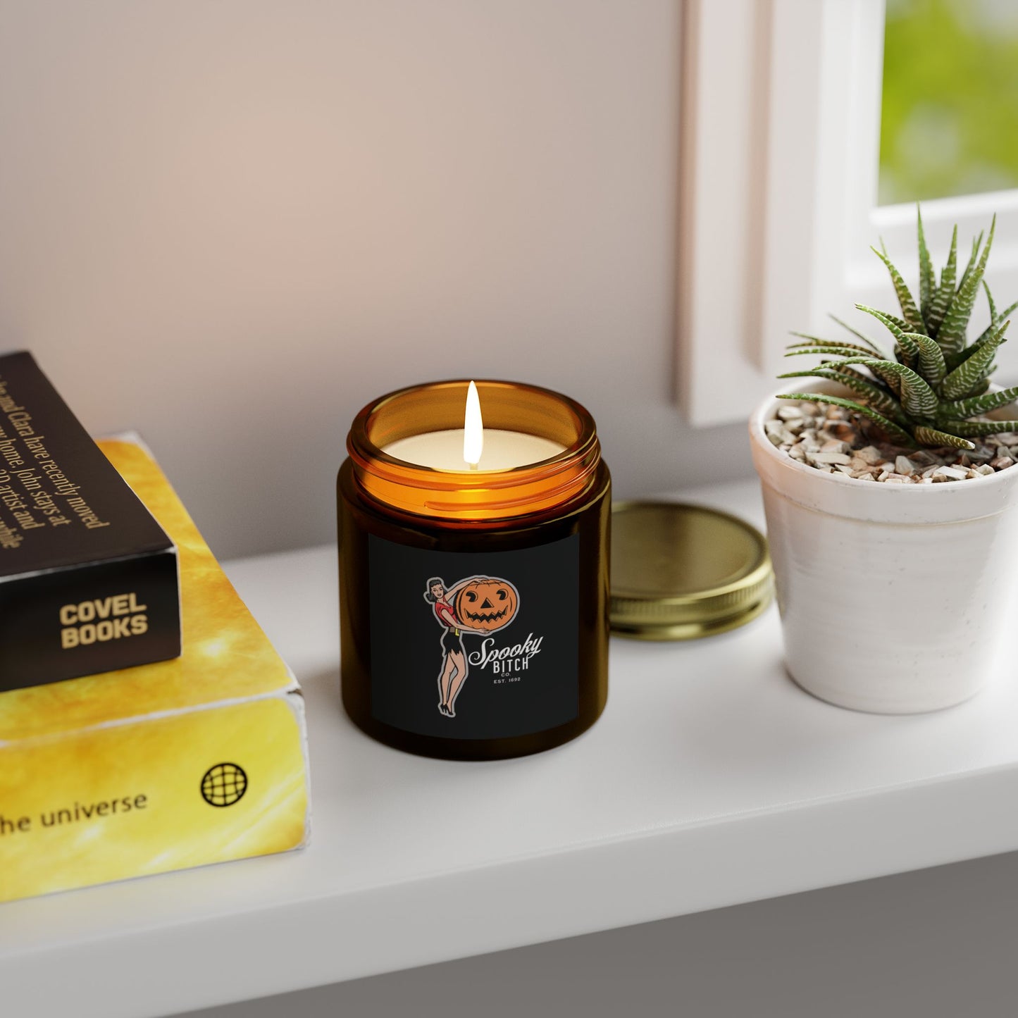 Scented Candle - Fun Witch Design, Gothic, Spooky Bitch Company (4oz, 9oz)
