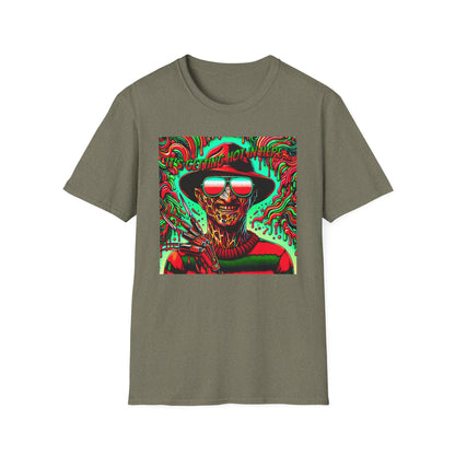 Horradelic Horror Freddy With Sunglasses Krueger It's Getting Hot In Here Unisex Softstyle T-Shirt Nightmare Fun Shirt Elm St