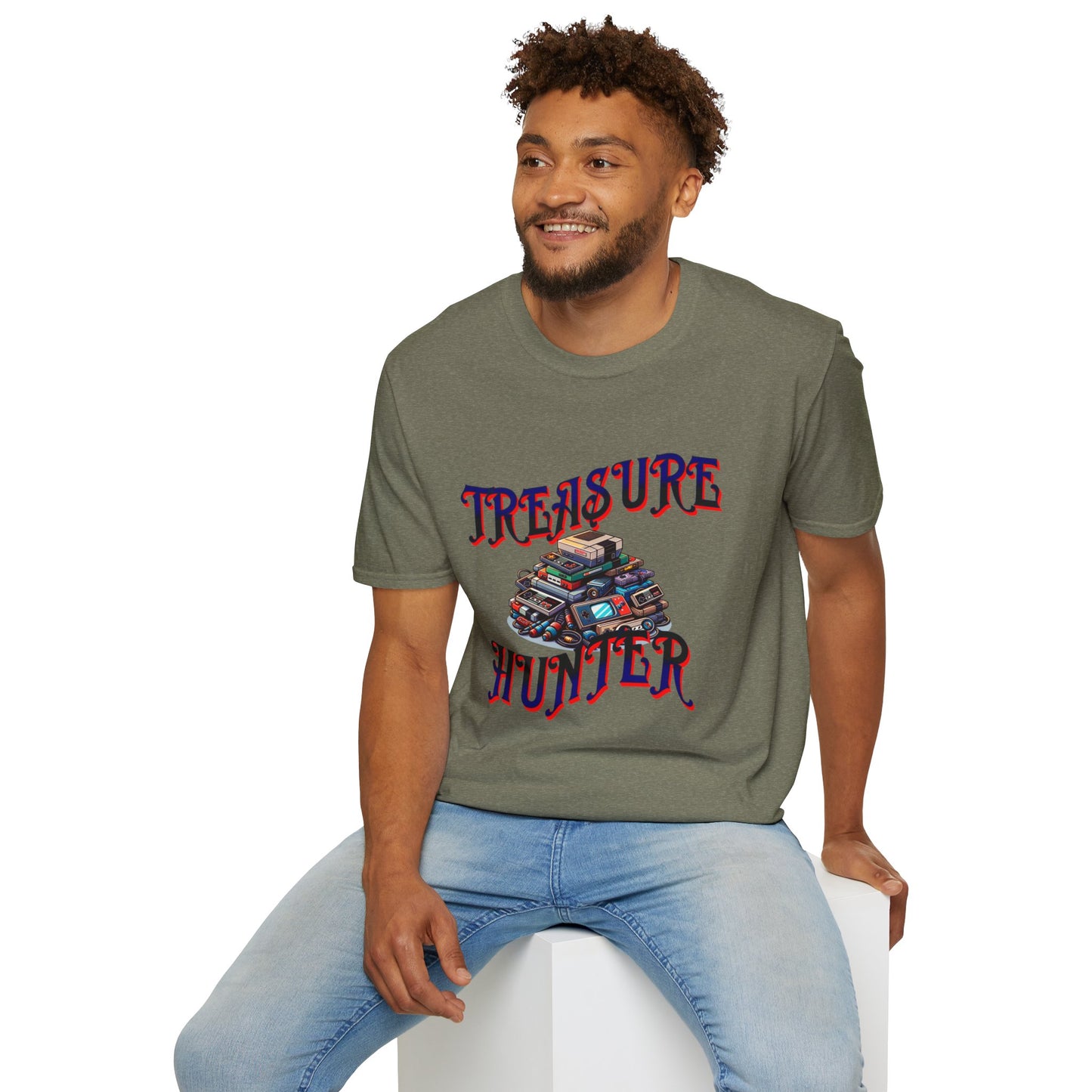 Treasure Hunter Retro Video Game Soft Style T-Shirt Gamer Collector Fun Funny