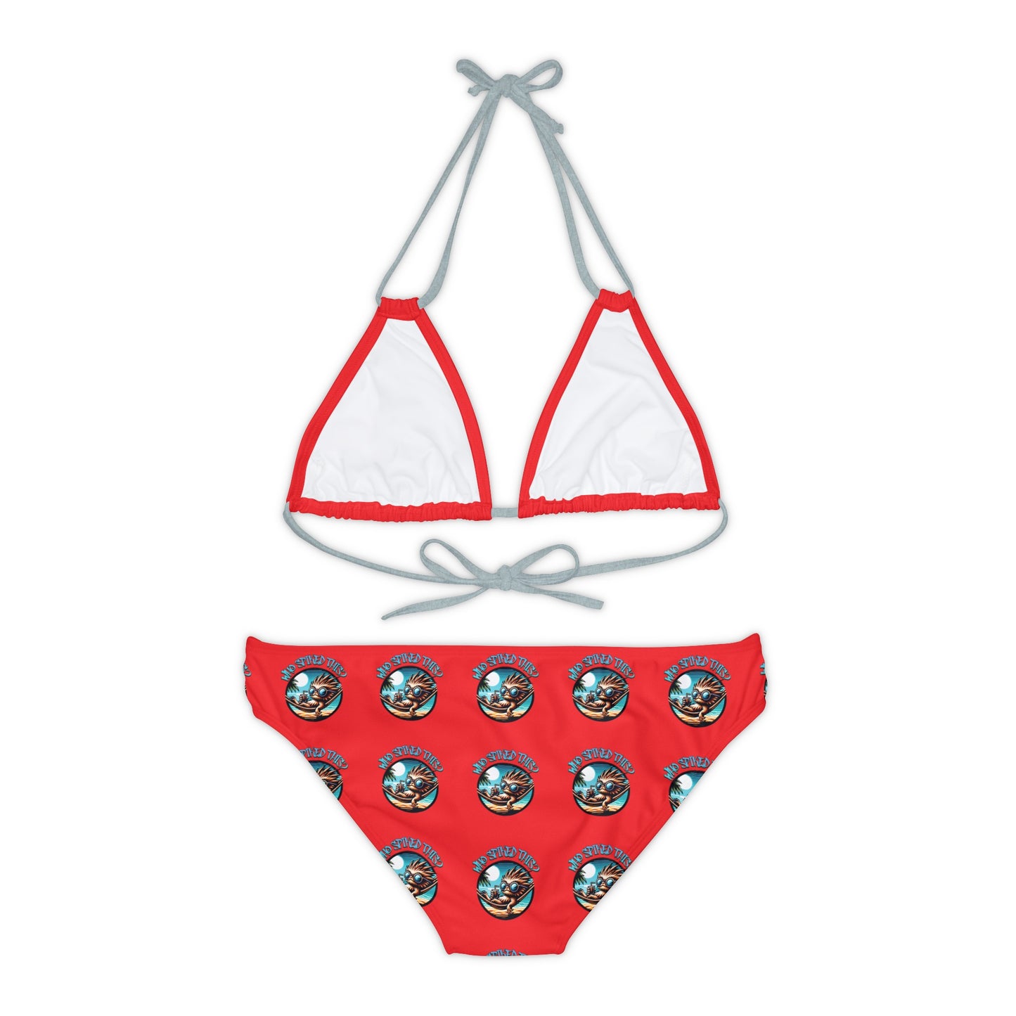 Summerween Who Spiked This? Strappy Bikini Set (AOP) Swimsuit