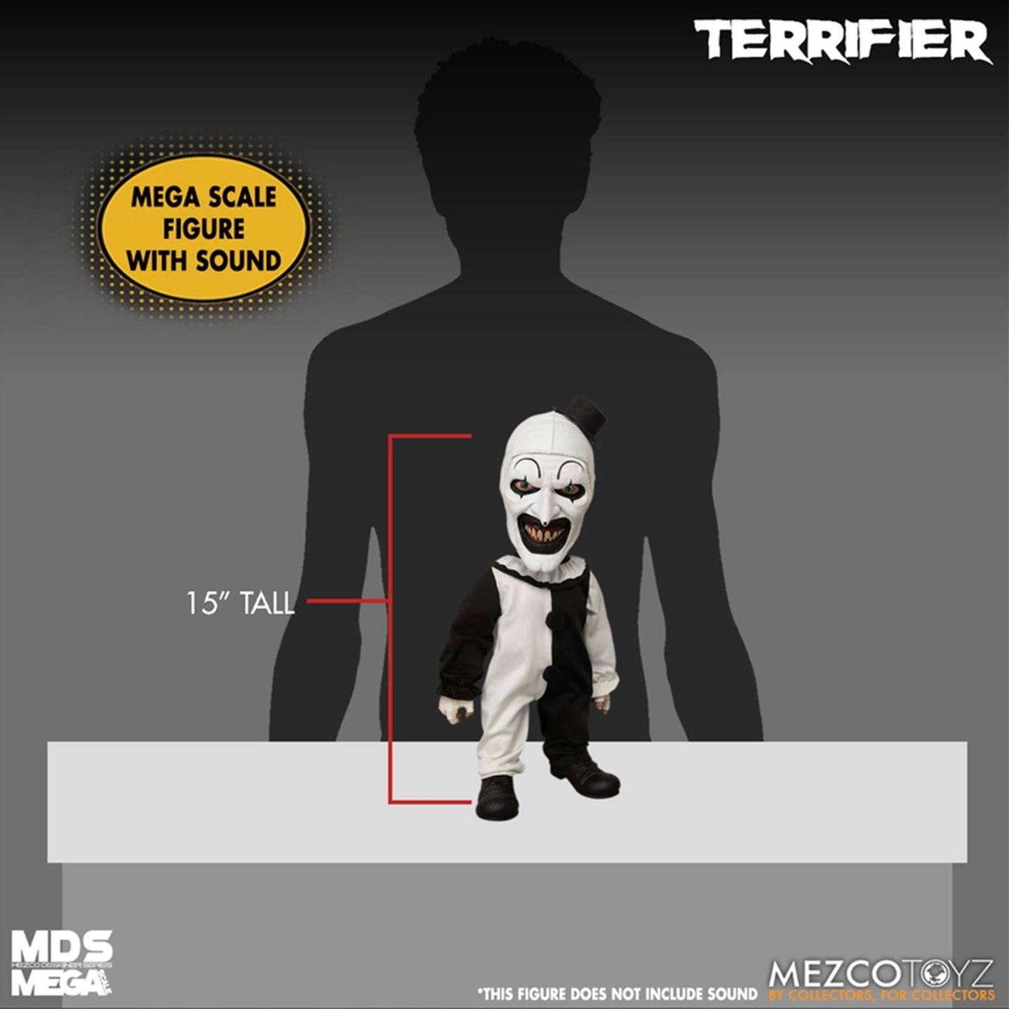 Mezco Terrifier Art the Clown 15 Inch MDS Figure w/Sound