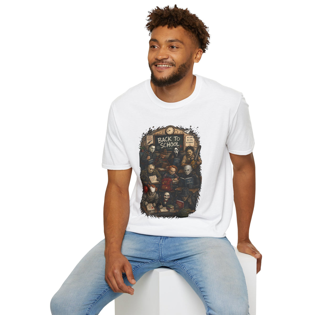 "Back to School" Horror Movie Character Class Portrait - T Shirt