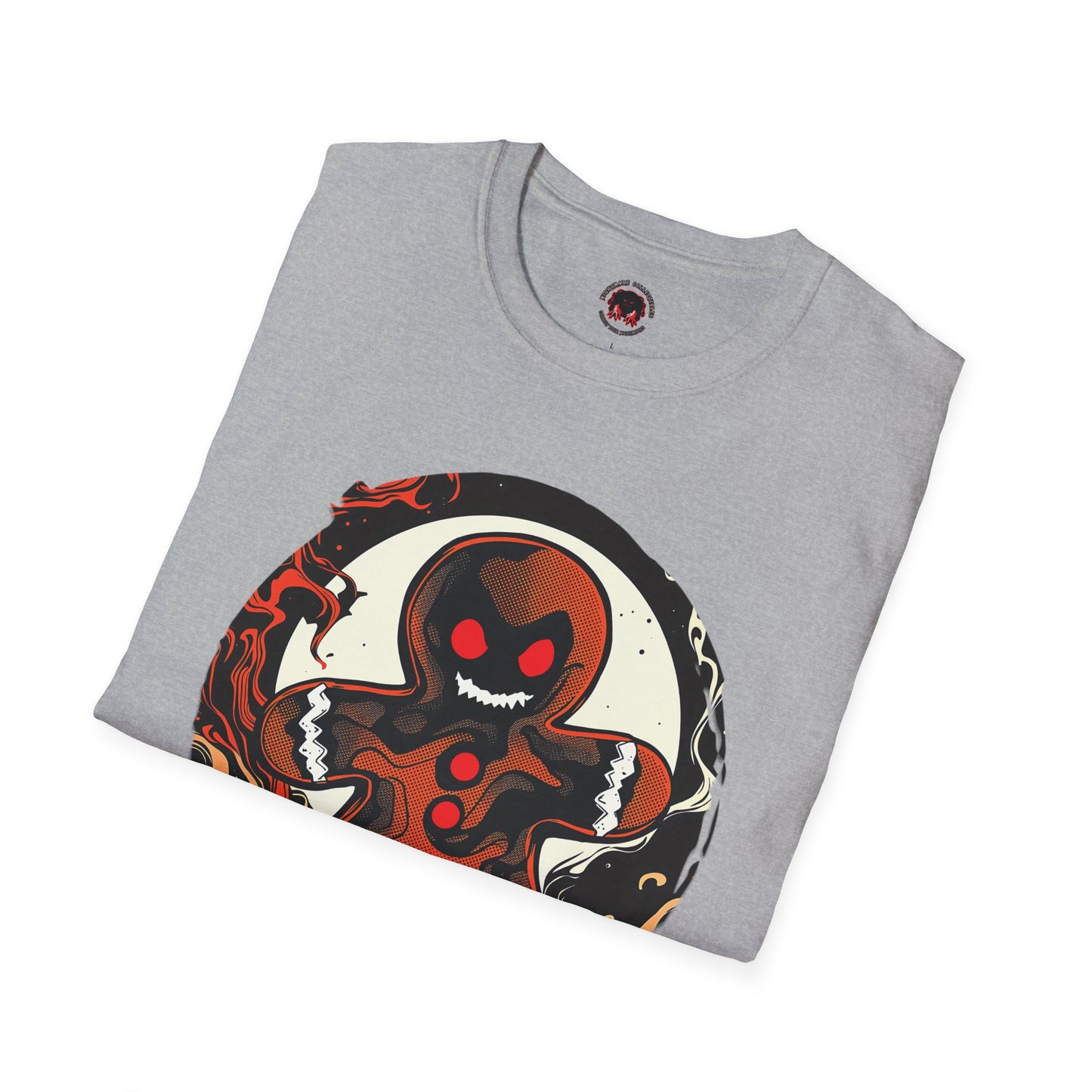 Evil Gingerbread T-Shirt – Spooky Holiday Horror Cookie Design