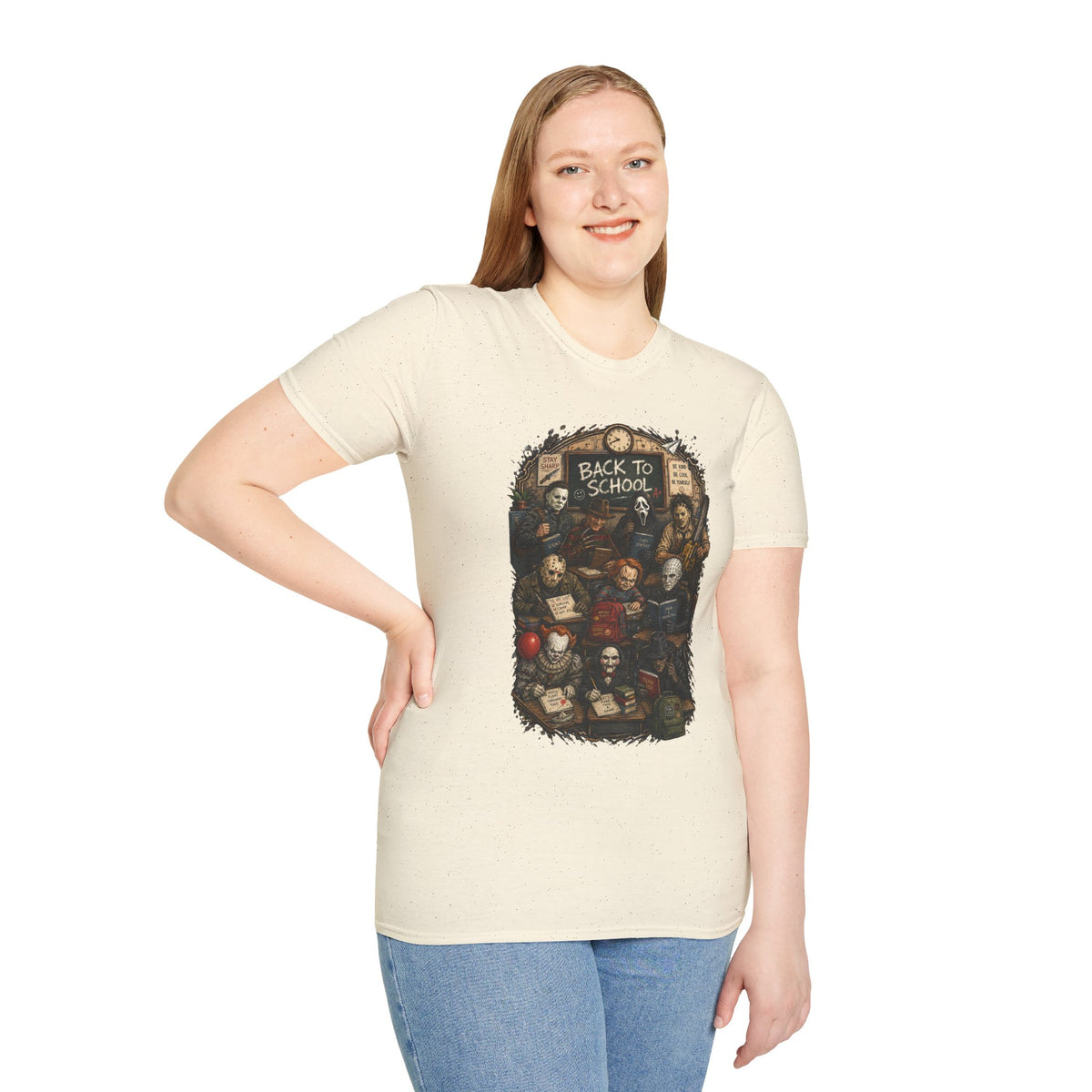 "Back to School" Horror Movie Character Class Portrait - T Shirt