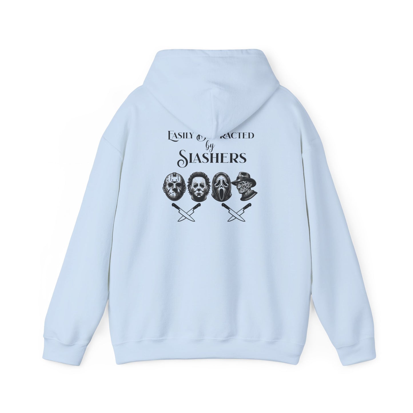 Horror Slasher Hoodie — Classic Masked Killers Graphic Sweatshirt