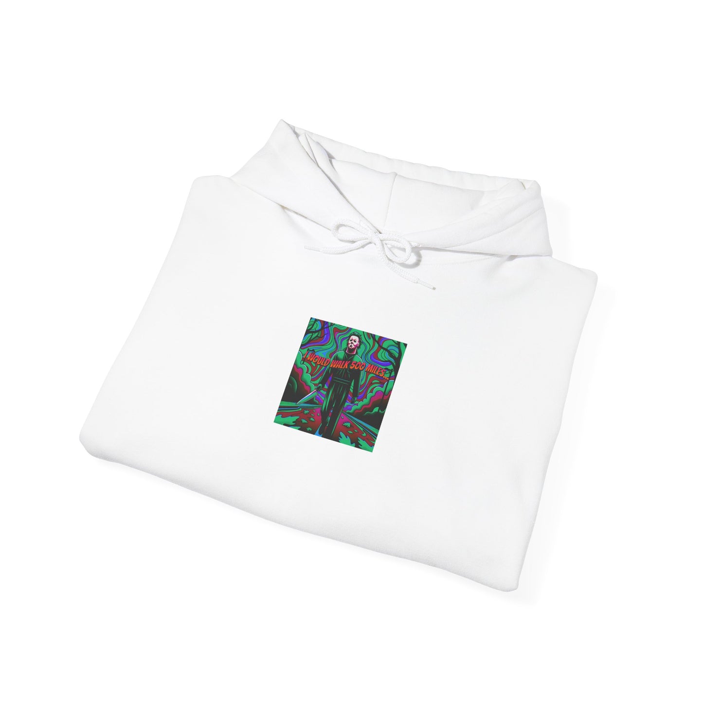 Psychedelic Road Trip Michael Hoodie – "Would Walk 500 Miles" Graphic Pullover