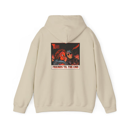 Hoodie - Friends Til The End Horror Movie Icon Friends Graphic Hoodie