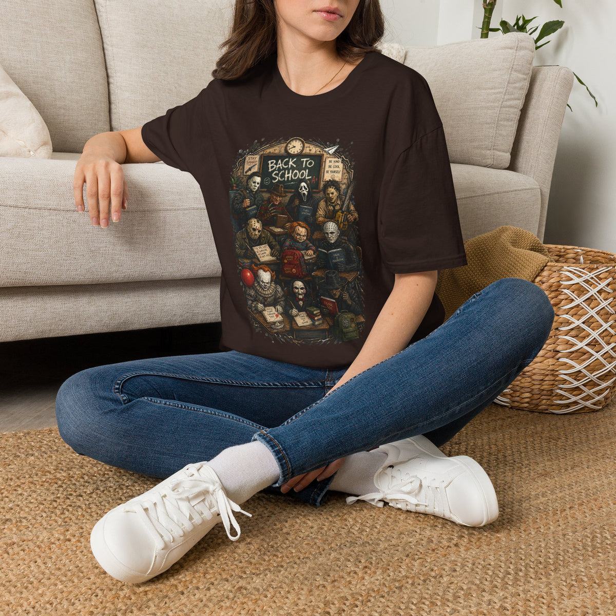 "Back to School" Horror Movie Character Class Portrait - T Shirt