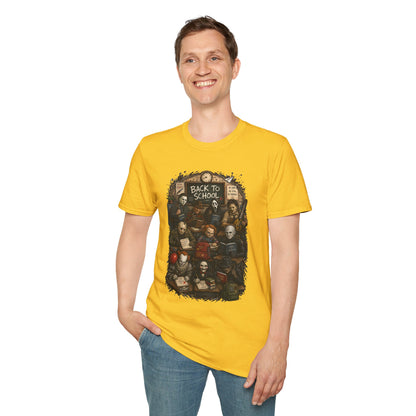 "Back to School" Horror Movie Character Class Portrait - T Shirt