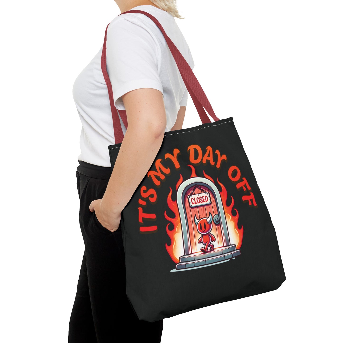 Little Devil It's My Day Off Shoulder Carry Tote Bag (AOP)