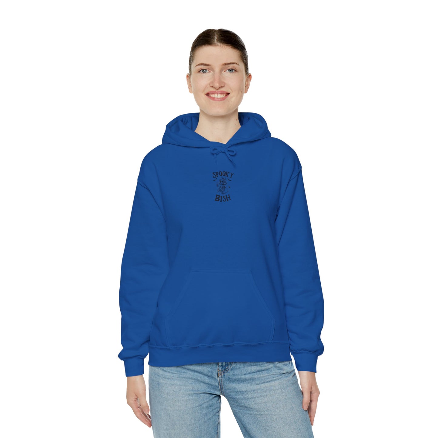 Spooky Bish Hoodie — Cute Skeleton in Sunglasses Design