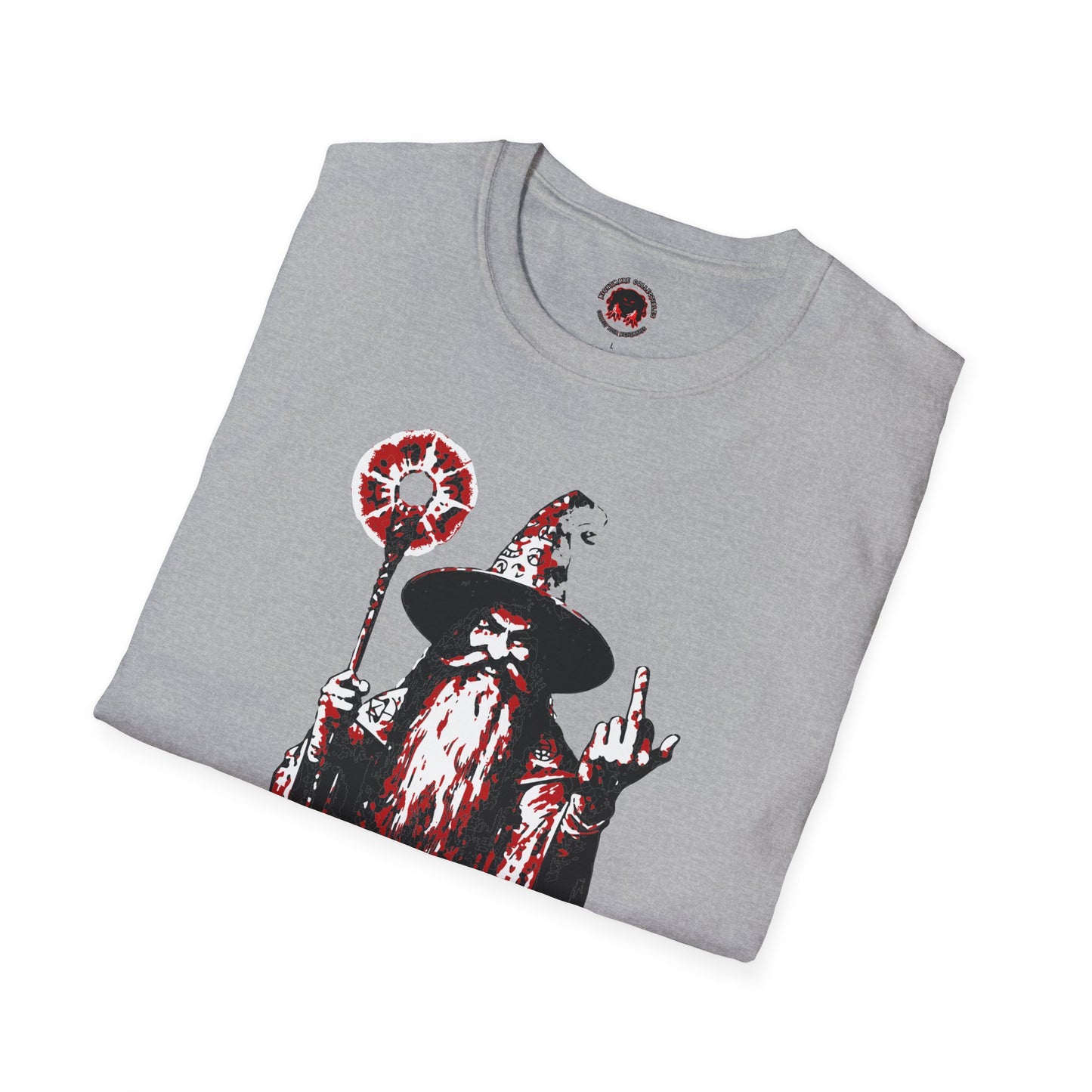 Unisex Soft Style T-Shirt - F*ck Normal Middle Finger Wizard Design