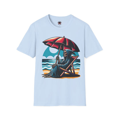 Summerween Grim Reaper Beach Day Unisex Soft style T-Shirt