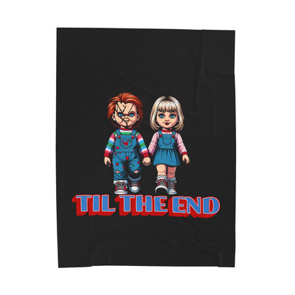Til The End Horror Couple Throw Blanket Childs Play Inspired Design