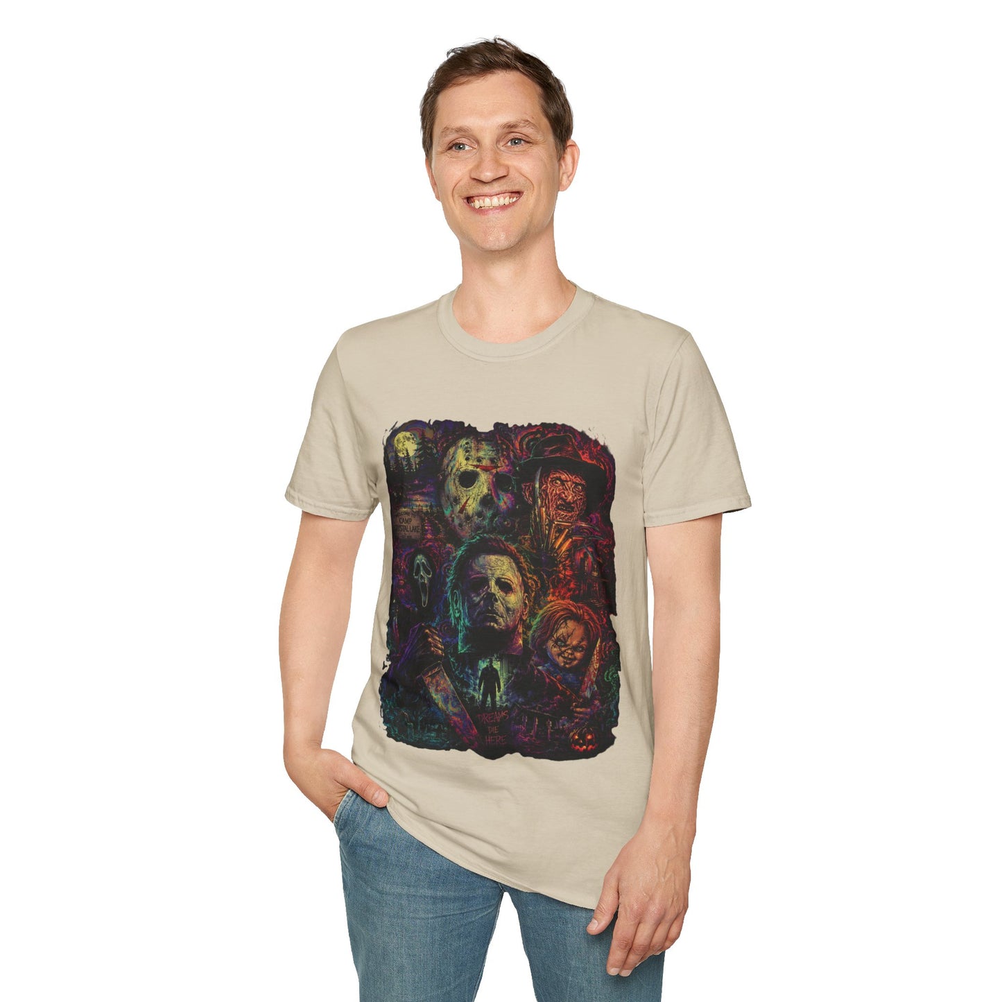 Horror Icons Collage T-Shirt —  Graphic Tee