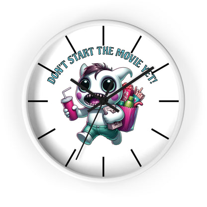 Summerween Don't Start The Movie Cute Monster Wall Clock