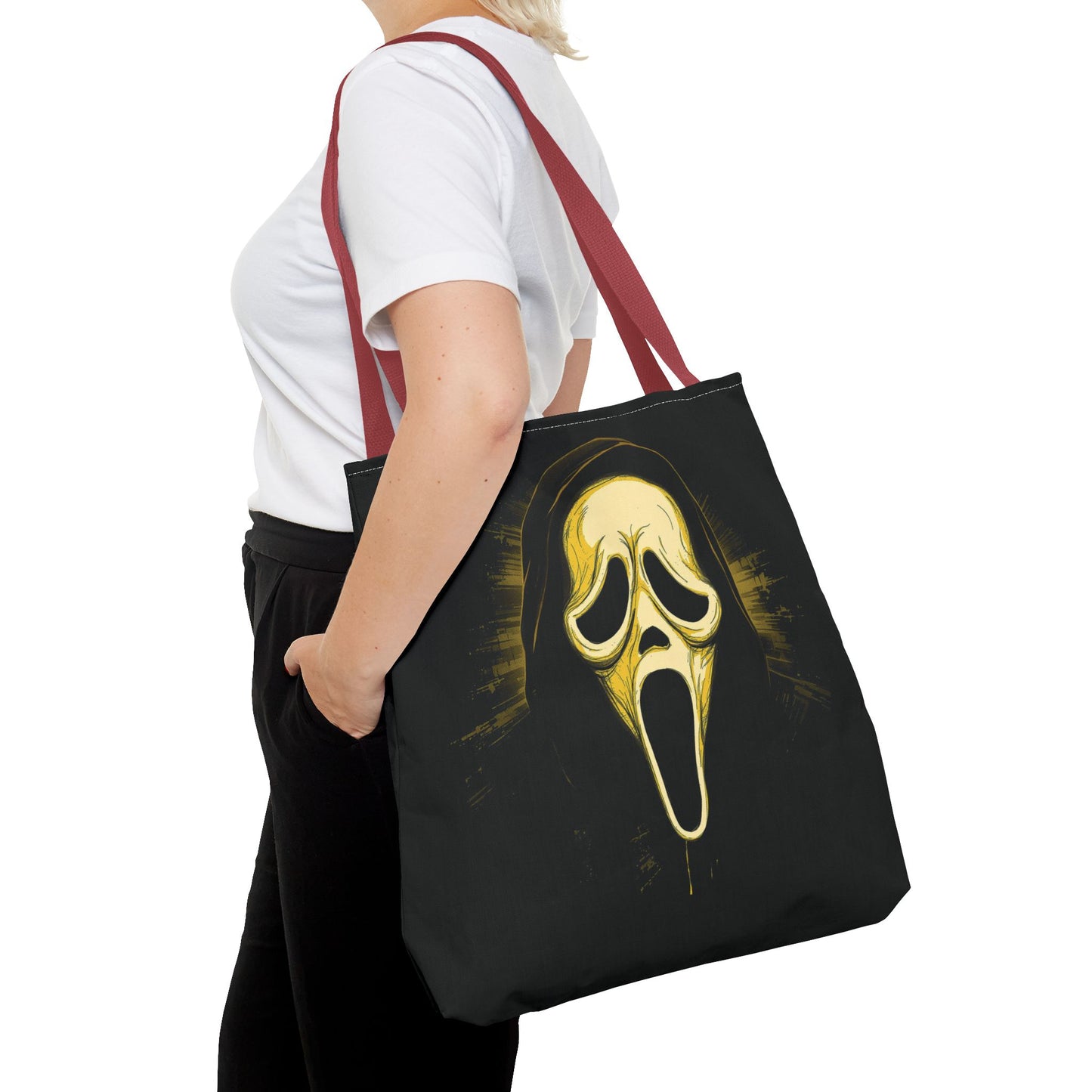 Spooky Scream Tote Bag — Ghost Face Design