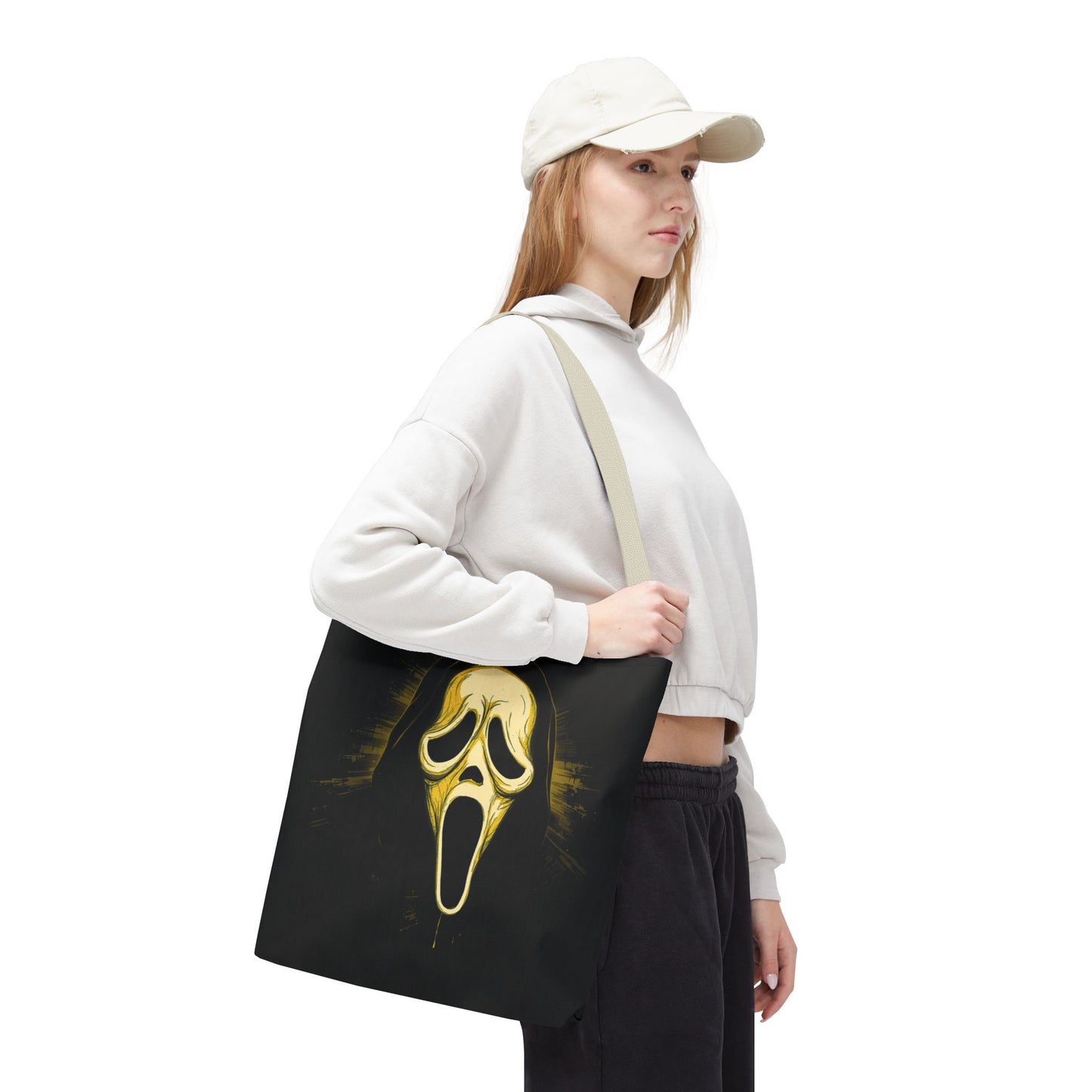 Spooky Scream Tote Bag — Ghost Face Design