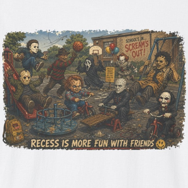 Horror Icons Recess T-Shirt — 'Screams Out' Horror Tee