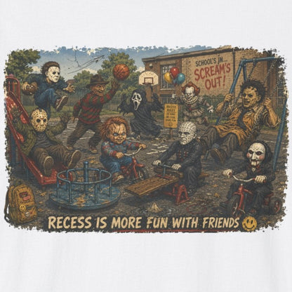 Horror Icons Recess T-Shirt — 'Screams Out' Horror Tee