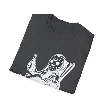 Jason Relaxing Graphic Tee — Funny Horror Movie T-Shirt