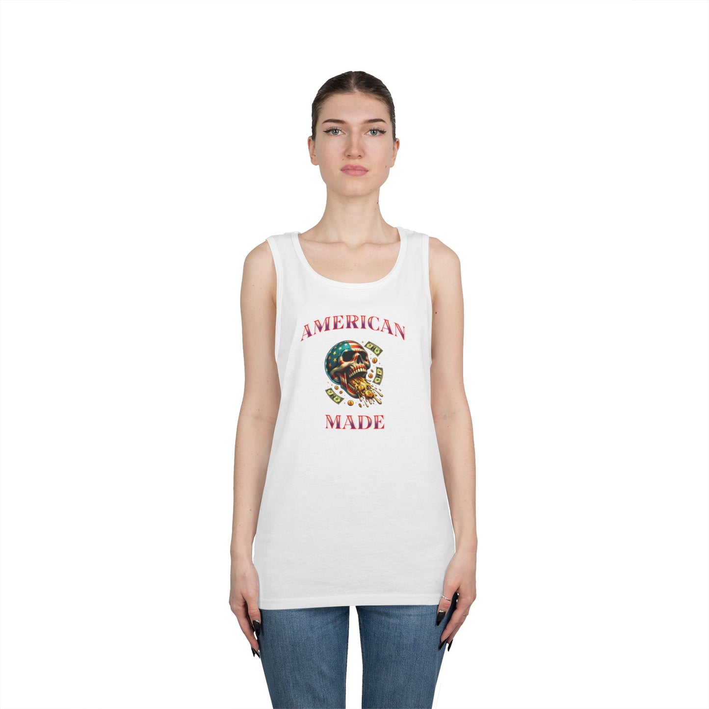 Tank Top - American Made Skull Money Design