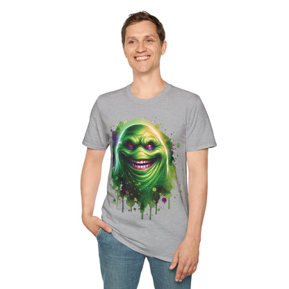 Slimey Ghost Spector Horror Fun Unisex Soft style T Shirt Men Women