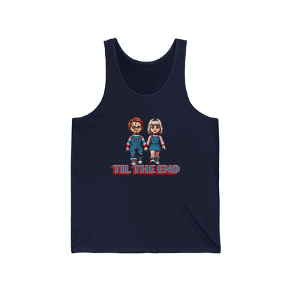 Til The End Horror Couple Unisex Jersey Tank Top